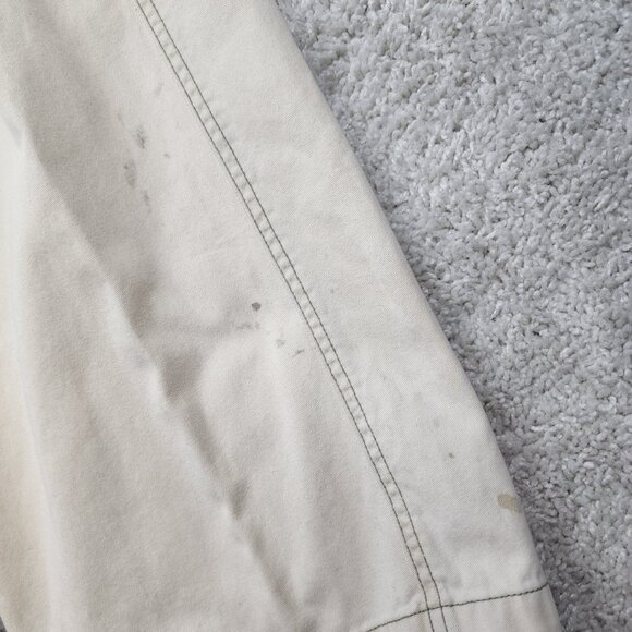 Union Bay Cargo Pants Cream Tan Baggy 2000s Vintage Sz 38x29 Relaxed Fit Y2K VTG - Picture 3 of 9